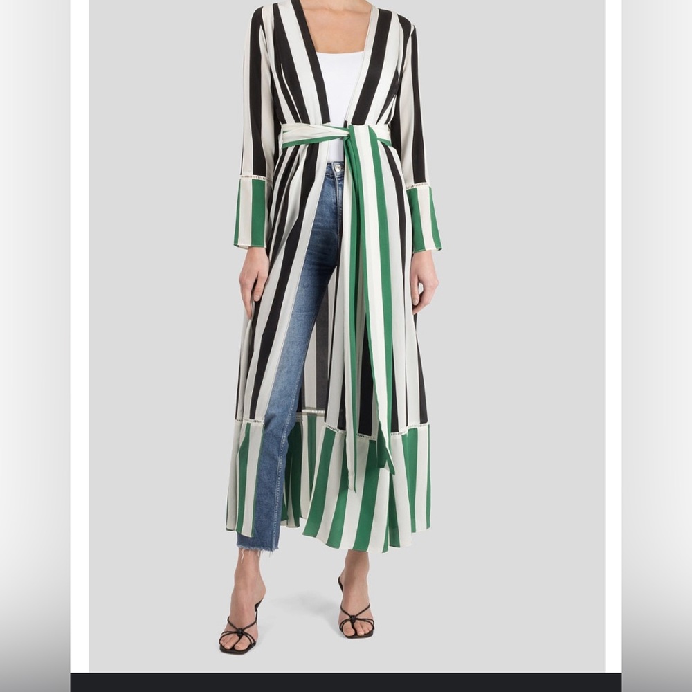 WE ARE LEONE silk shirtdress/duster/coverup